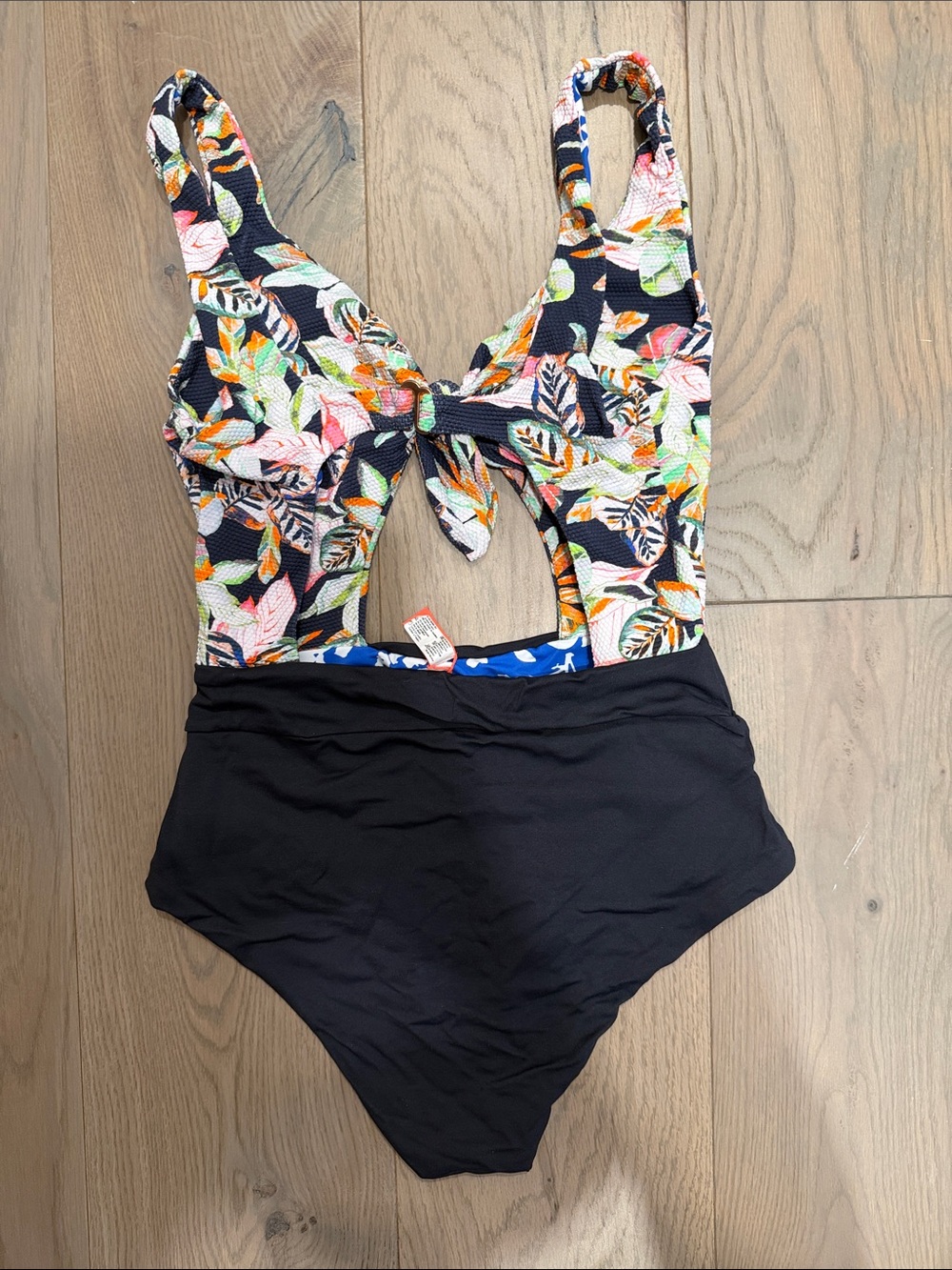 Maaji Reversible Floral Tie-Front One-Piece Swimsuit - Picture 3 of 4